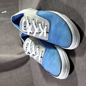 Converse Chuck Taylor All Star Ox Blue Grey Nubuck Leather Sneakers G US 12